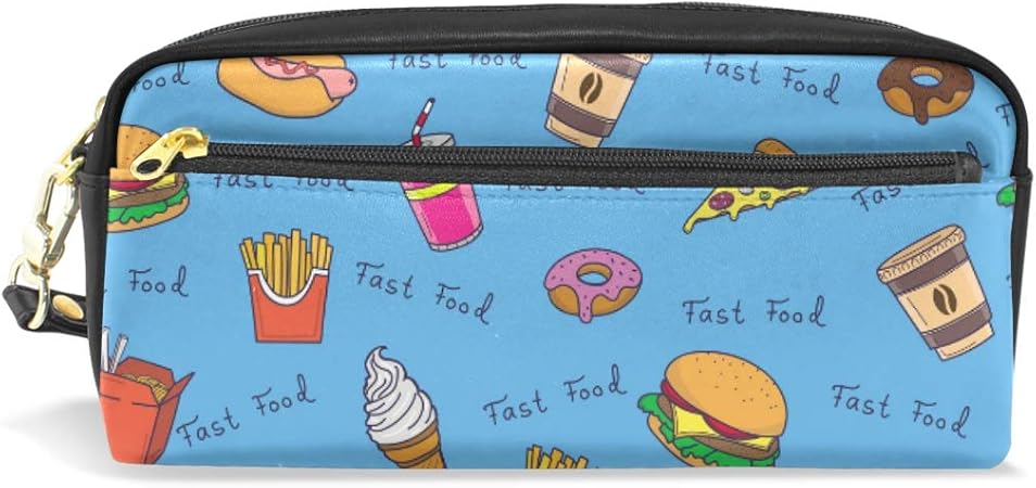 Amazon Soresore ソレソレ ペンケース 大容量 かわいい おしゃれ 高校生 筆箱 中学生 女子 食べ物 コーラ アイスクリーム ピザ ドーナツ ペンポーチ 化粧ポーチ ポーチ ふでばこ 女の子 小学生 文房具 文具 筆入れ Puレザー プレゼント 贈り物 ギフト ペンケース