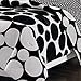 Loft Style Spot The Dot Modern Bedding Comforter Set, Black, Queen