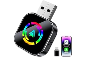 Wireless CarPlay Adapter for iPhone, 2 in 1 Wireless Apple CarPlay & Android Auto, 2025 Upgraded Mini Size with USB & Type-C,