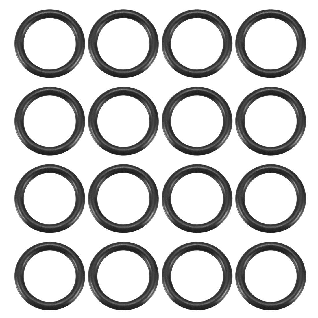 TA-VIGOR 20Pcs Nitrile Rubber O-Rings, 11mm OD 8mm ID 1.5mm Width Rubber Washers Spacer O-Rings Gasket kit, Metric Sealing Gasket for Hose, Faucet, Automotive, Plumbing
