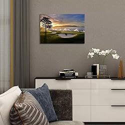 chenchenArt Pebble Beach Golf Course Wall Art