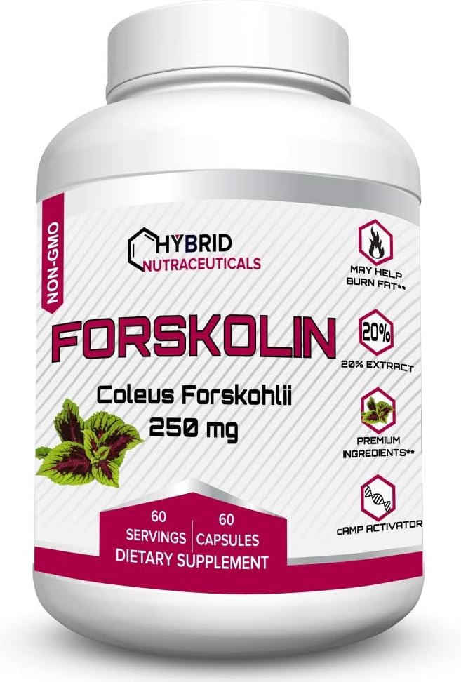 Non-GMO Forskolin for Weight Loss Support, Increase Muscle Mass, Keto Boost Forskolin, Carb Blocker, Belly Fat Burner Pills, Appetite Suppressant, Metabolism Booster - 500mg in 2 Capsules
