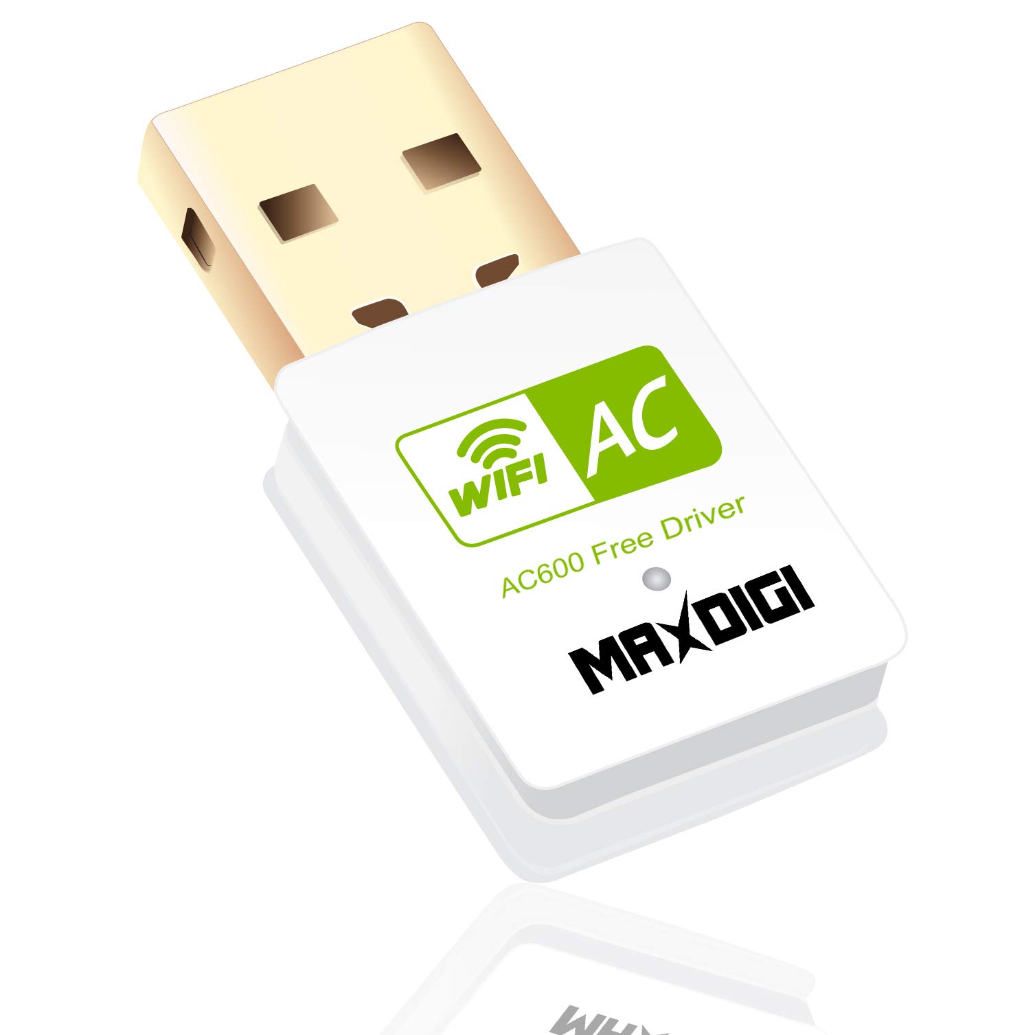 MAXDIGI USB wifi adapter 5ghz, usb wifi dongle AC600 802.11ac Dual Band 600 Mbps AC wifi usb for PC Desktop Laptop, wifi ac adapter Support Windows 11 pro/11/10/8/7/Vista/XP/2000, Mac X 10.5-10.15