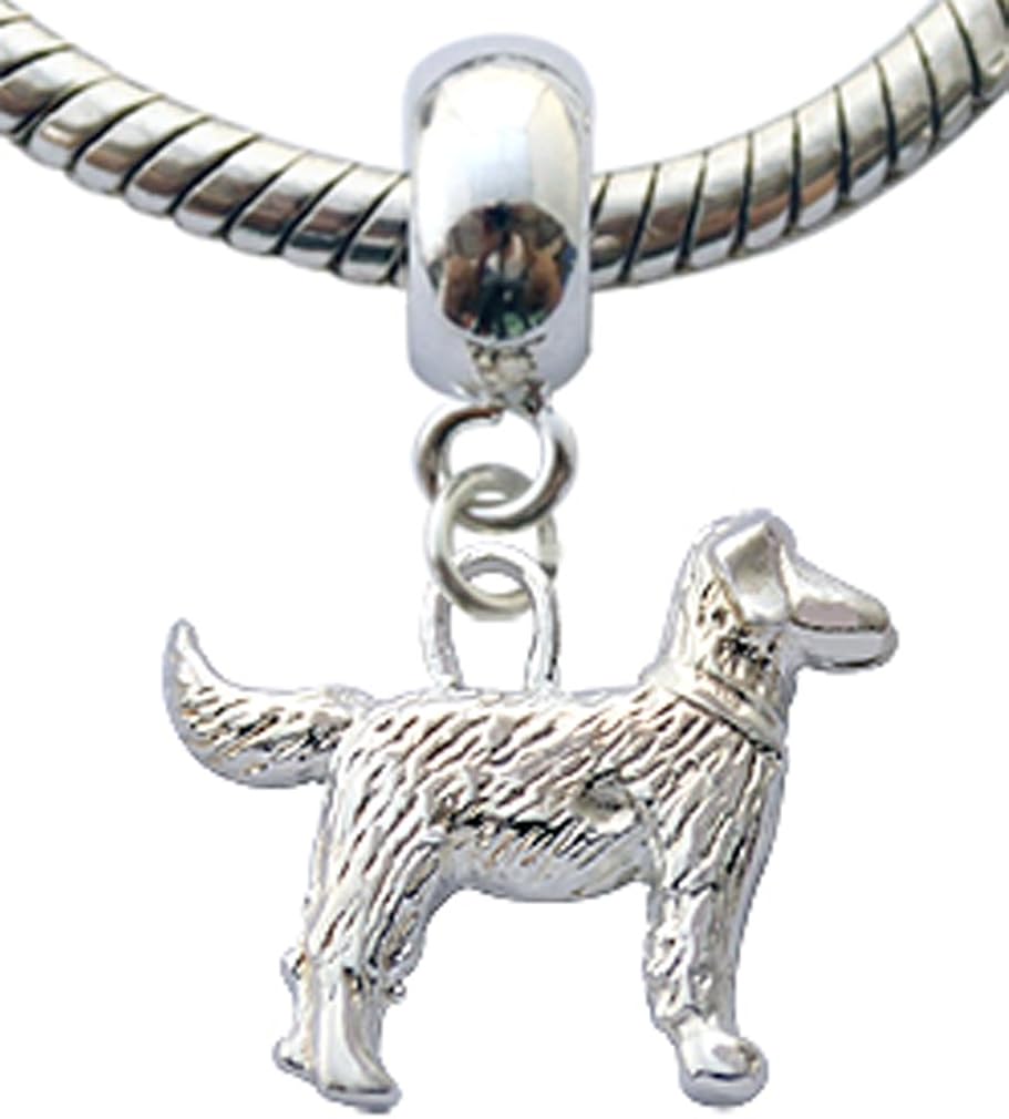 Silver dog charm for all type of pandora bracelets & necklaces Amazon