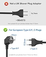 ROOTOMA European to UK Plug Adapter 3 Outlet 13A 3250W EU to UK Travel view 4
