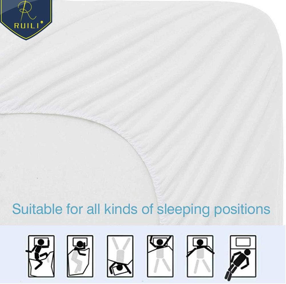 Ruili 2 Pack Twin Size Premium 100% Waterproof Mattress Protector-Vinyl Free, Safe Fitted Mattress Protector - 10 Year Quality Assurance: Home & Kitchen