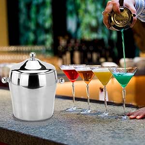 Compra WANNA.ME Cubo de Hielo de Acero Inoxidable 1.2L / 2L Barra de