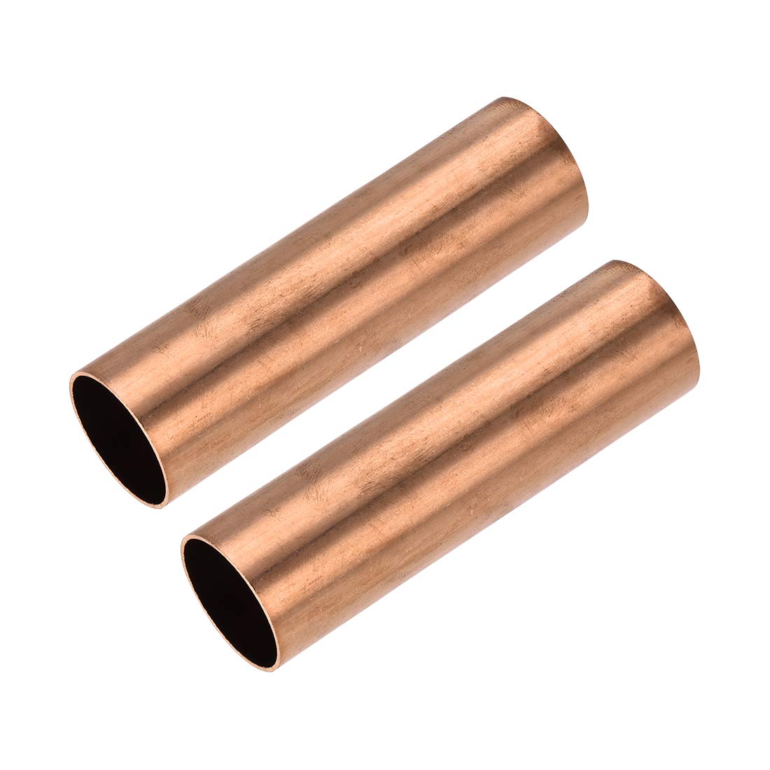 uxcell Copper Round Tube, 29mm OD 1mm Wall Thickness 100mm Length Straight Pipe Tubing 2 Pcs