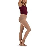 Capezio girls Hold & Stretch Footless Tight Socks, Suntan, Medium/Small (6-8)