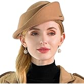 Small Top Hats for Women Elegant Winter Vintage Beret Wool Felt Fedoras Ladies Luxury Wedding and Church Cap Female