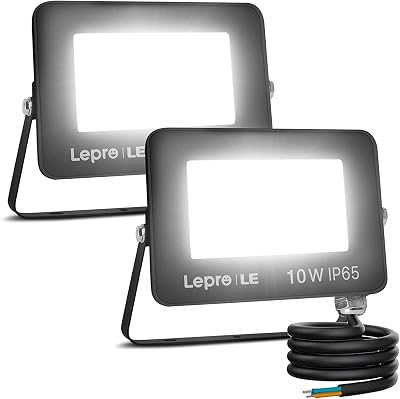 Lepro 20W LED Floodlight Outdoor 1700LM IP65 Daylight White Pack of 2