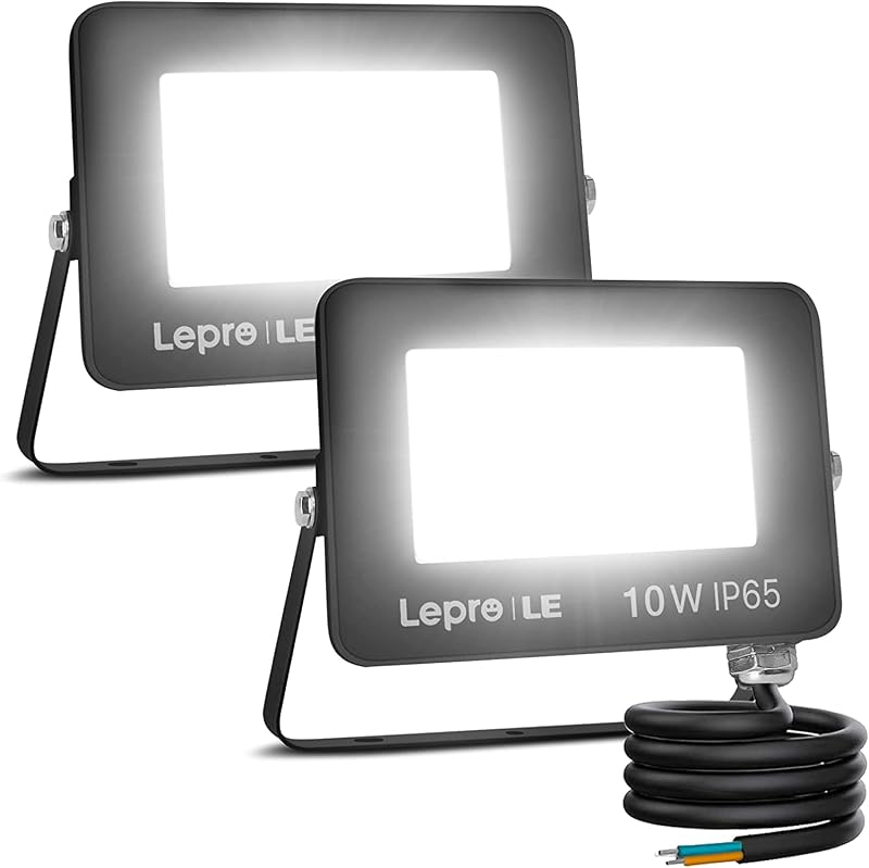 Lepro 20W LED Floodlight Outdoor 1700LM IP65 Daylight White Pack of 2