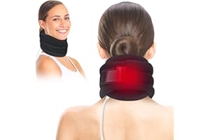 Comfheat Heated Neck Brace, Soft Foam Cervical Collar With Heating Pad, Adjustable Heating Wrap for Neck Pain Relief Relax (N