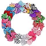 Imanom 24Pcs Baby Girl Hair Bows,Grosgrain Ribbon Boutique Hair Clips For Teens Girls Kids