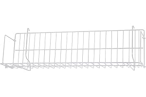 SSWBASICS 24 x 6 x 6 ½ inch White CD/DVD/Cassette Shelf - for Slatwall or Pegboard