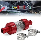 WIKIBB 5/8" Universal Filter Inline Heater Core Coolant Filter Red