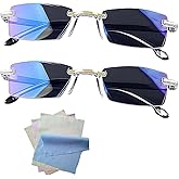 FSXZA Blue Glasses Self Adjusting for Women & Men, Auto Focus Glasses, Intelligent Dual Focus Eye Glasses Far and Near