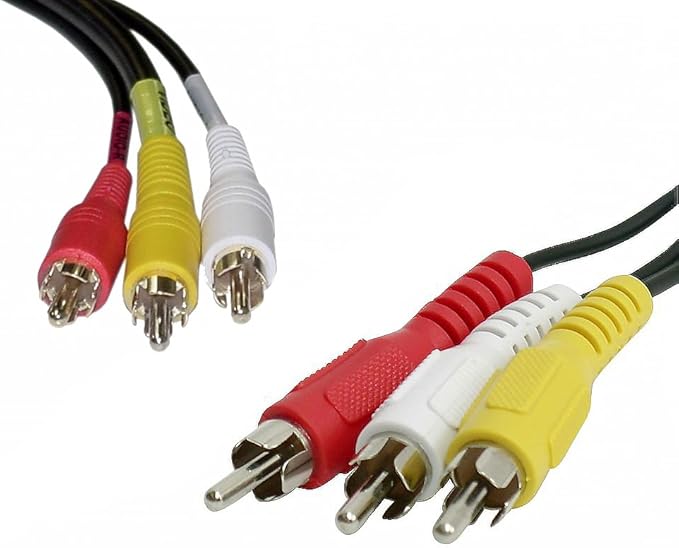 TECHSIDE Cable Rca 1.20 M De hombre a hombre Cables amarillo rojo