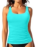 Aqua Eve Tankini Tops for Women Swimwear Top Only