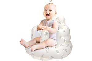 CXXDE Inflatable Baby Seat for Babies 3 Months and Up, Infant Back Support Sofa,Toddler Floor Seats for Sitting Up, Blow Up Baby Chair with Built in Air Pump, Baby Seats for Kids, Baby Chair (Unicorn)