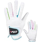 PGM Kids Golf Gloves Left/Right Hand Premium Breathable Youth Golf Gloves for Junior Toddler Boys and Girls