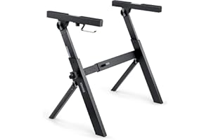 Donner Folding Keyboard Stand, Z-style Heavy-Duty Portable Piano Stand, Adjustable and Collapsible, Suitable for 37 54 61 88 Key MIDI Keyboard Electronic Keyboards Digital Pianos, DKS-100