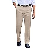COOFANDY Men's Classic Fit Dress Pants Flat Front Straight Casual Pant Expandable Waist Suit Pant