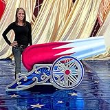 3 ft. 10 in. Circus Cannon Standee Standup Photo Booth Prop Background Backdrop Party Decoration Decor Scene Setter Cardboard Cutout