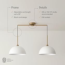 Nathan James Percy Modern 2-Light Pendant Island