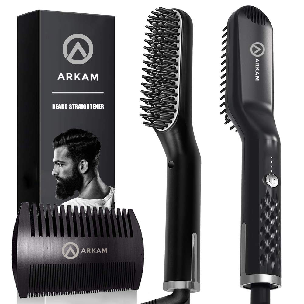 Arkam Premium Beard Straightener For Men Cutting Edge Ionic