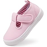 Sonsage Toddler Boys Girls Canvas Sneakers Soft Sole T-Strap Shoes Lightweight Comfy Classical Flats Non Skid Shoe for Little Kids