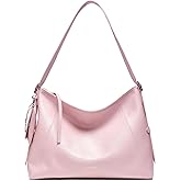 LA'FESTIN Leather Shoulder Purse For Women: Black Crossbody Bags Small Handbags - Trendy Medium Hobo Bag