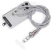 project-cb Phone Lanyard1, Phone Tether Tab2, Crossbody Cell Phone Lanyard, Rope Lanyard, Universal Adjustable Phone Strap (FoggyBlack-S)