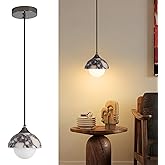 Fivemengo Natural Stone Pendant Light 5.9in, Mini Wabi Sabi Pendant Light 1 Pack, Mini Nordic Hanging Stone Lamp Lighting Fix