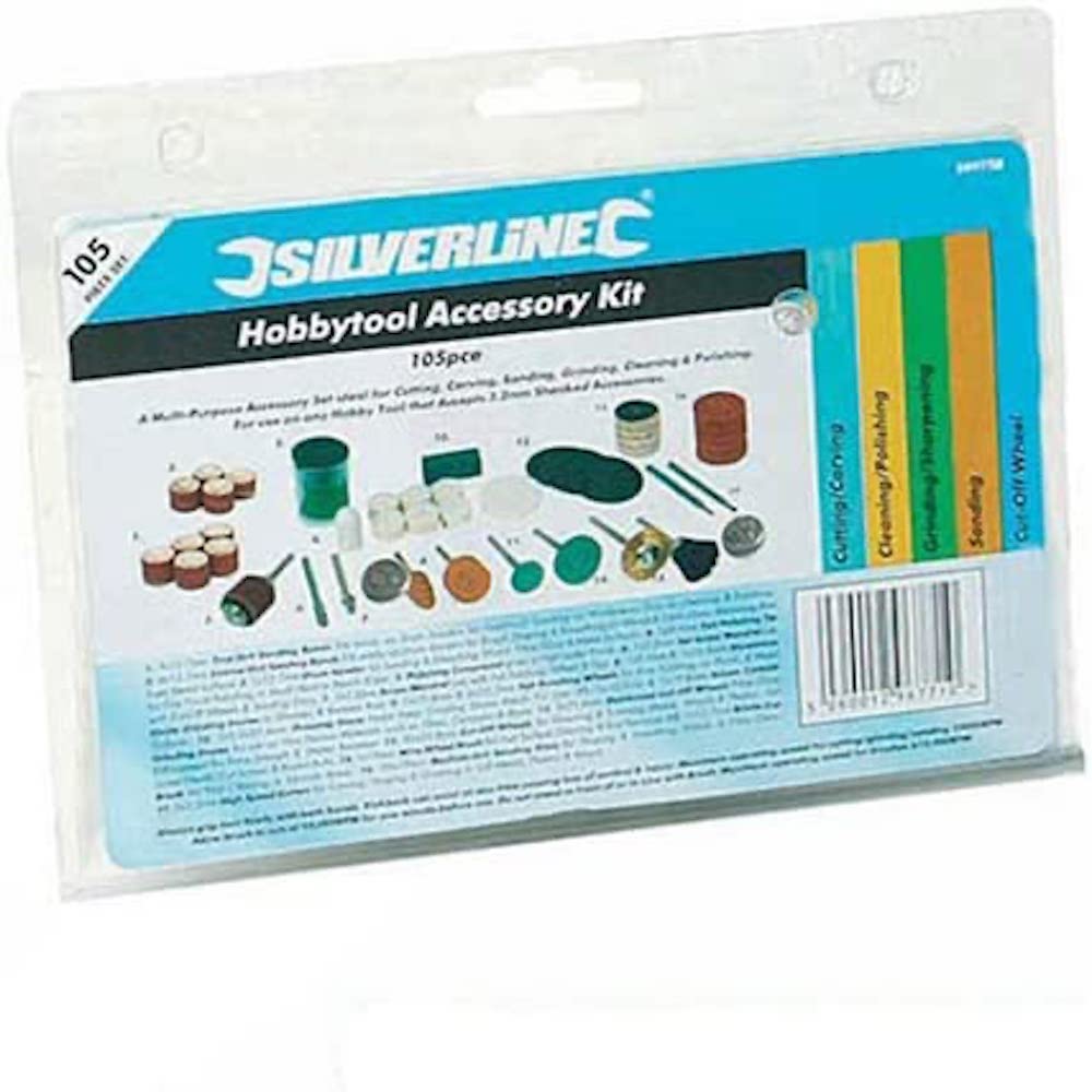 Silverline 349758 Rotary Tool Accessory Kit 105pce 3.17 mm Mandrel