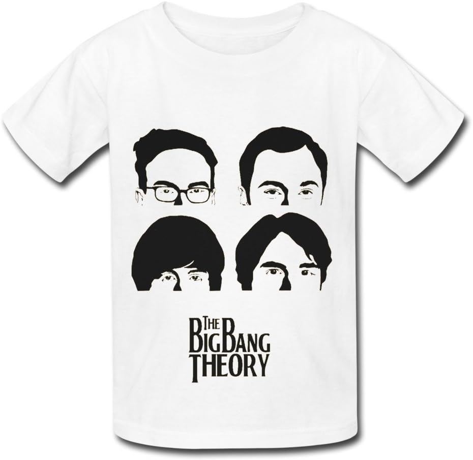 YX The Big Bang Theory Fan Logo T Shirt For Big Boys' Girls' White