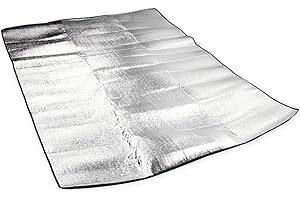 Wind Tour Outdoor Double-Sided Moisture-Proof Aluminum Foil Foam Pad Waterproof and Insulating Foil Mat Picnic Mat Camping Mat for Beach Tent and Camping