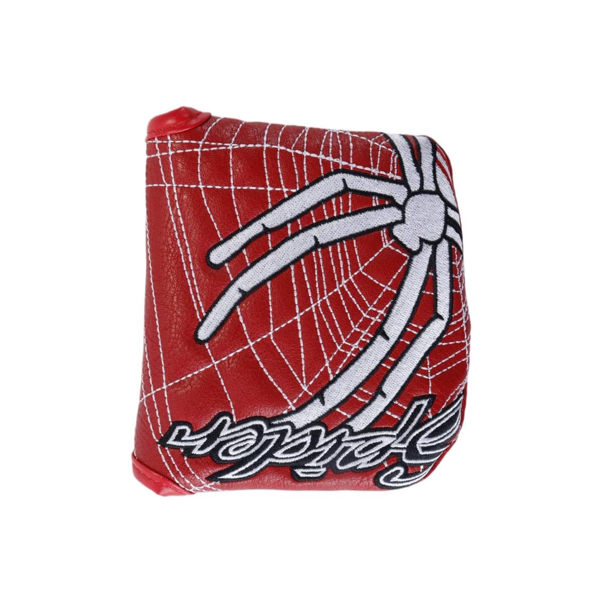zalati Golf Putter Cover Club Mallet Case with Spider Embroidery for Golf Protection - Red