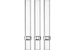 3-Pack Borosilicate Glass Tubes for Blowing, Labs & DIY - 3 Inch