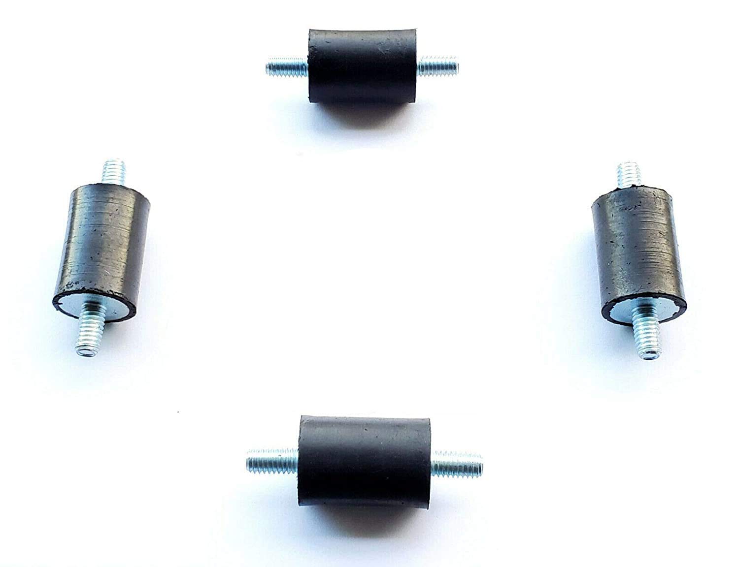 Lot of 4 Rubber Vibration Isolator/Isolation Mounts (1" Dia x 11/2