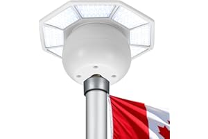 Aurolit Solar Flag Pole Light, 168 Ultra Bright LED High-Lumen Flagpole Light Solar Powered for 15-30 Ft Flagpoles, All-Night