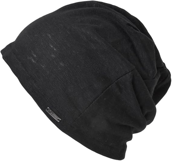 Amazon Charm Wind 夏用 ニット帽 フリーサイズ ブラック リネン素材 麻 ビッグワッチ 帽子 ニット 通販