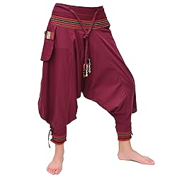 Siamrose Samurai Harem Pants Men Women Yoga Ninja