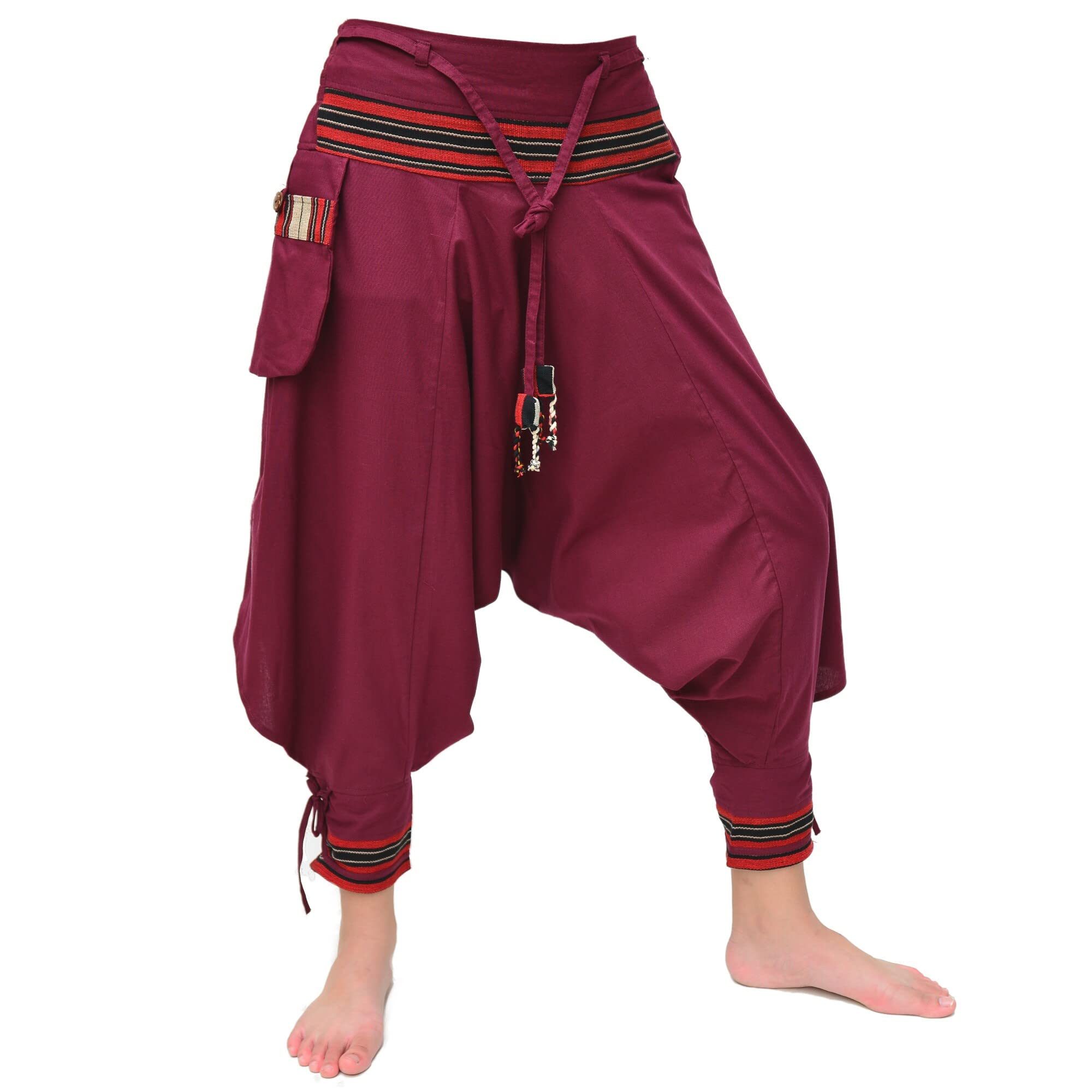 Siamrose Samurai Harem Pants Men Women Yoga Ninja