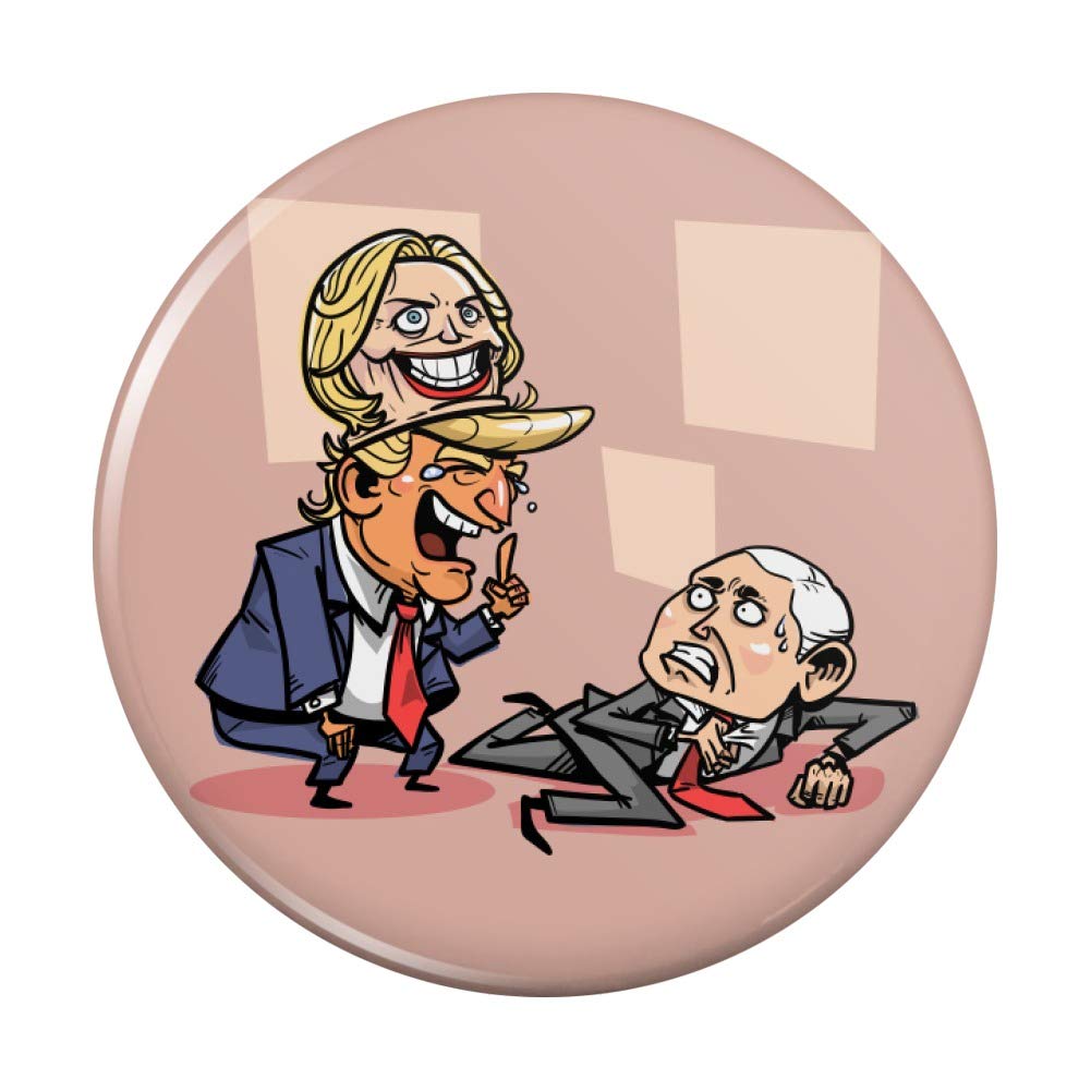 Donald Trump Hillary Clinton Mask Scaring Mike Pence Compact Pocket Purse Hand Cosmetic Makeup Mirror