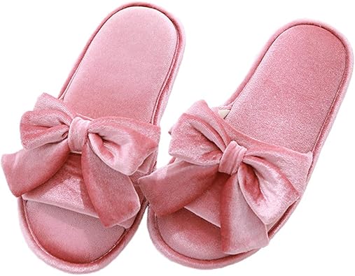 Amazon ルームシューズ スリッパ スエード リボン 室内履き ふかふか 低反発 来客 おしゃれ かわいい春 夏 秋 冬 オフィス ピンク スリッパ ルームシューズ