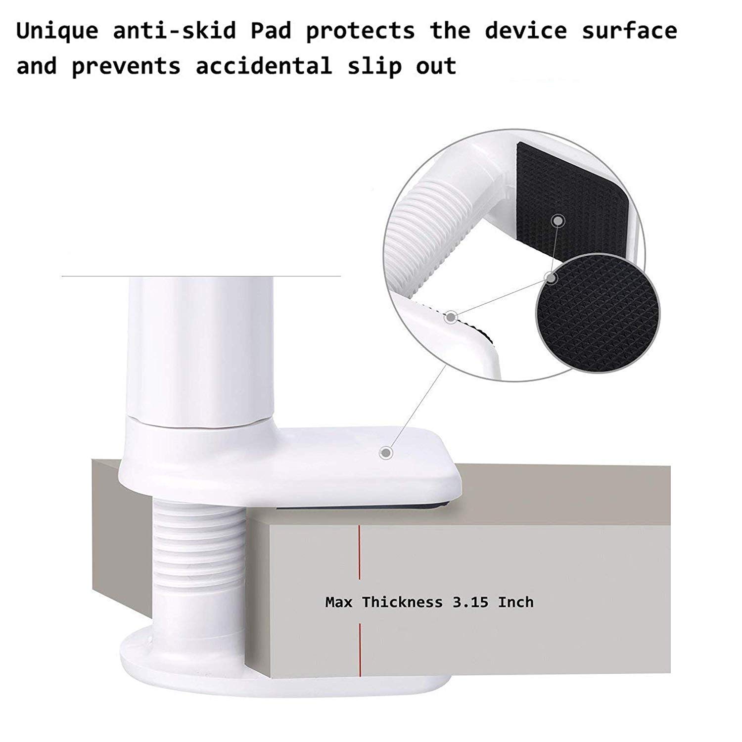 ZGJT Gooseneck Cell Phone Holder,Universal Phone tablet Holder, 360 Flexible lazy bracket,fit 4.3-7inches mini iPad iPhone Series/HUAWEI/Samsung Galaxy Tablets and more.