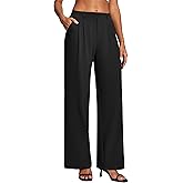 Heathyoga Womens Dress Pants Pull On Wide Leg Stretchy Work Pants Women Business Casual Outfits Slacks for Women Trousers