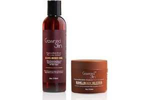 CROWNED SKIN King Cologned Body Butter and Body Oil Bundle | Warm and Alluring Sandalwood & Leather Scent | Infused with Organic Shea & Mango Butters | Moisturizing Formula with All-Day Fragrance