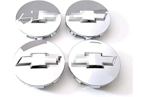 WAREHOUSE APPS 83mm Chrome Wheel Center Hub Caps Emblem Fits for Chevy Surburban Silverado Tahoe Wheels 4pcs (Chrome Silver)